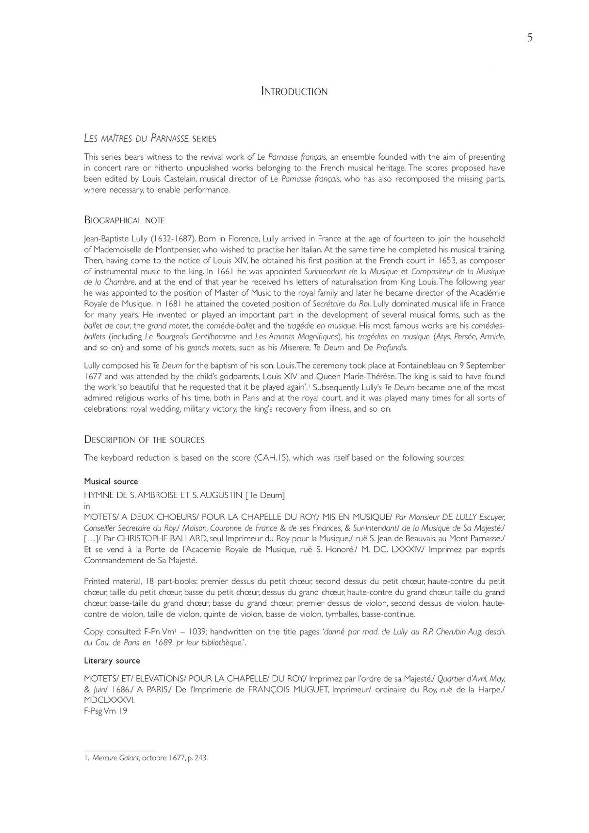 Lully: Te Deum, LWV 55