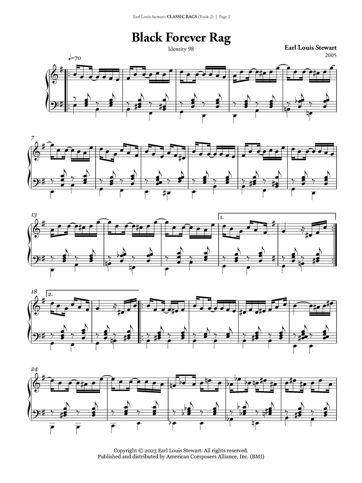 Stewart: Classic Rags for Piano - Book 2