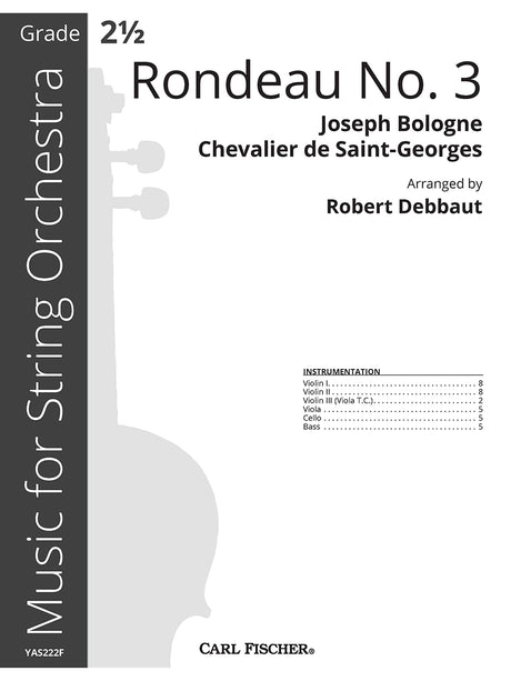 Saint-Georges: Rondeau No. 3 from 6 String Quartets, Op. 1 (arr. for string orchestra)