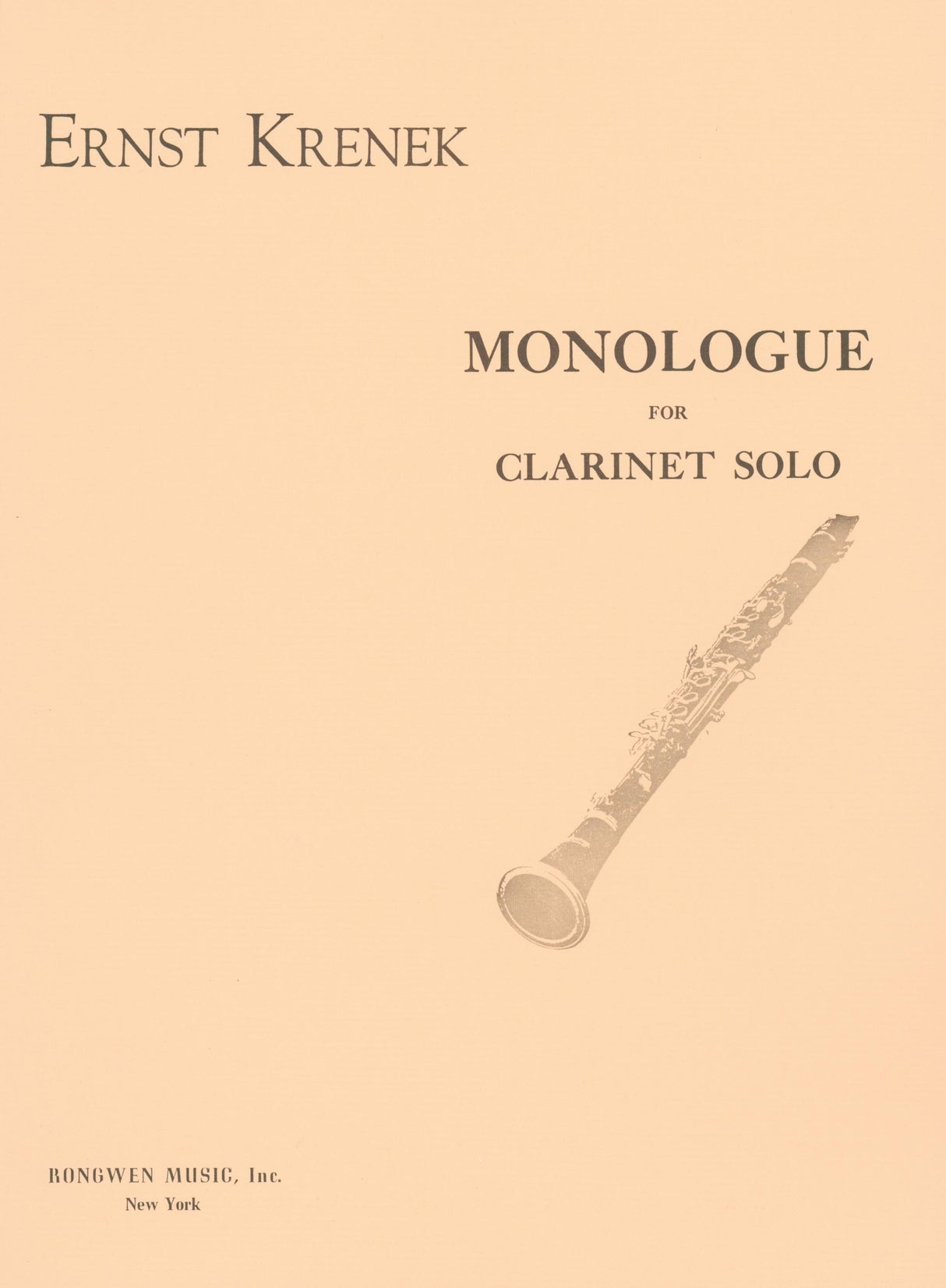 Krenek: Monologue, Op. 157