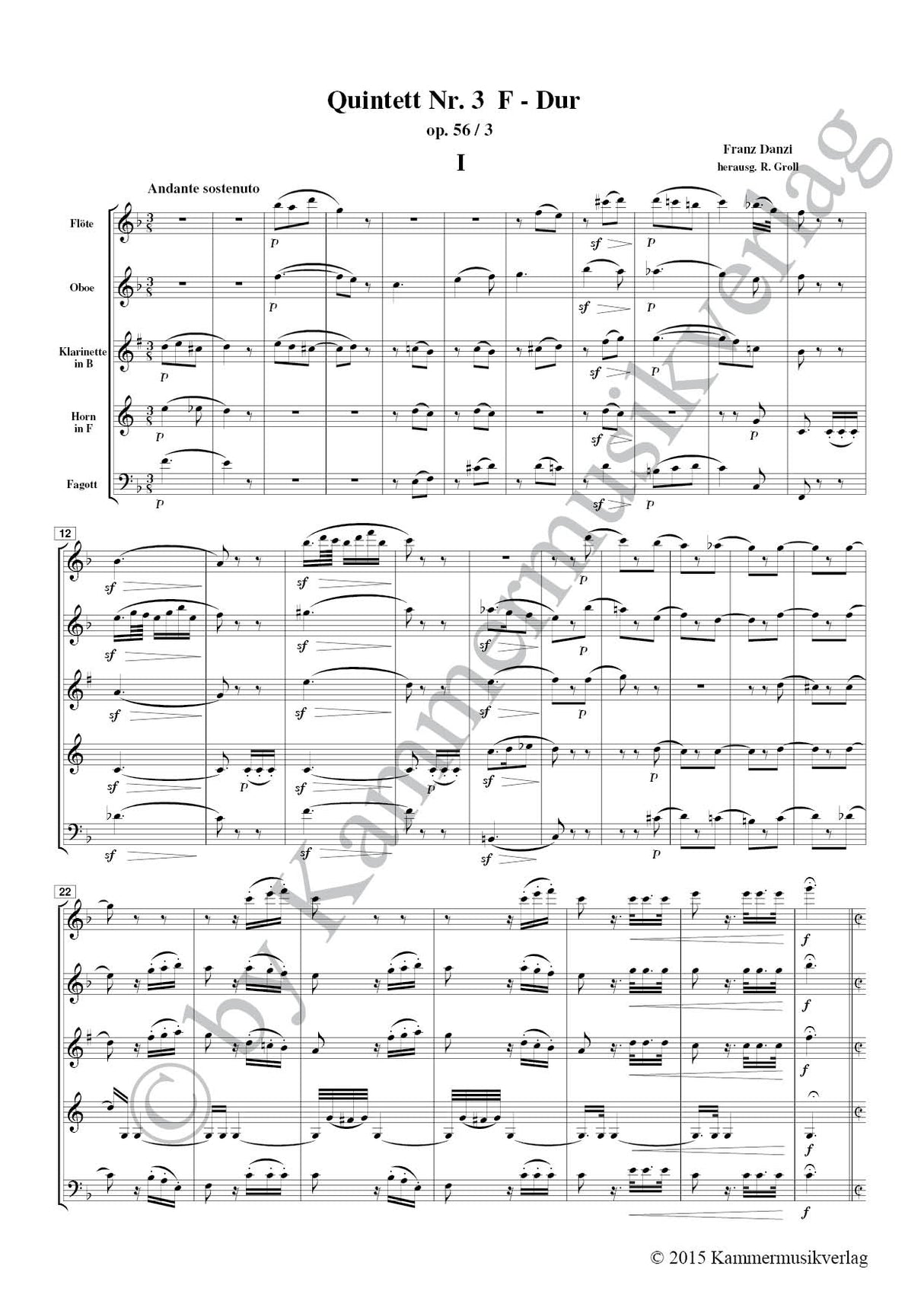 Danzi: 3 Wind Quintets, Op. 56, No. 1-3