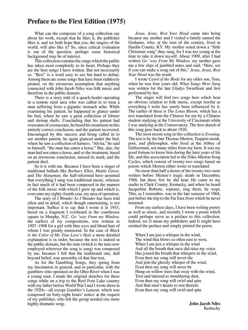 Songs of John Jacob Niles – Revised and Expanded Edition