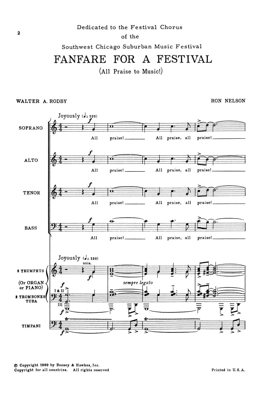 Nelson: Fanfare for a Festival