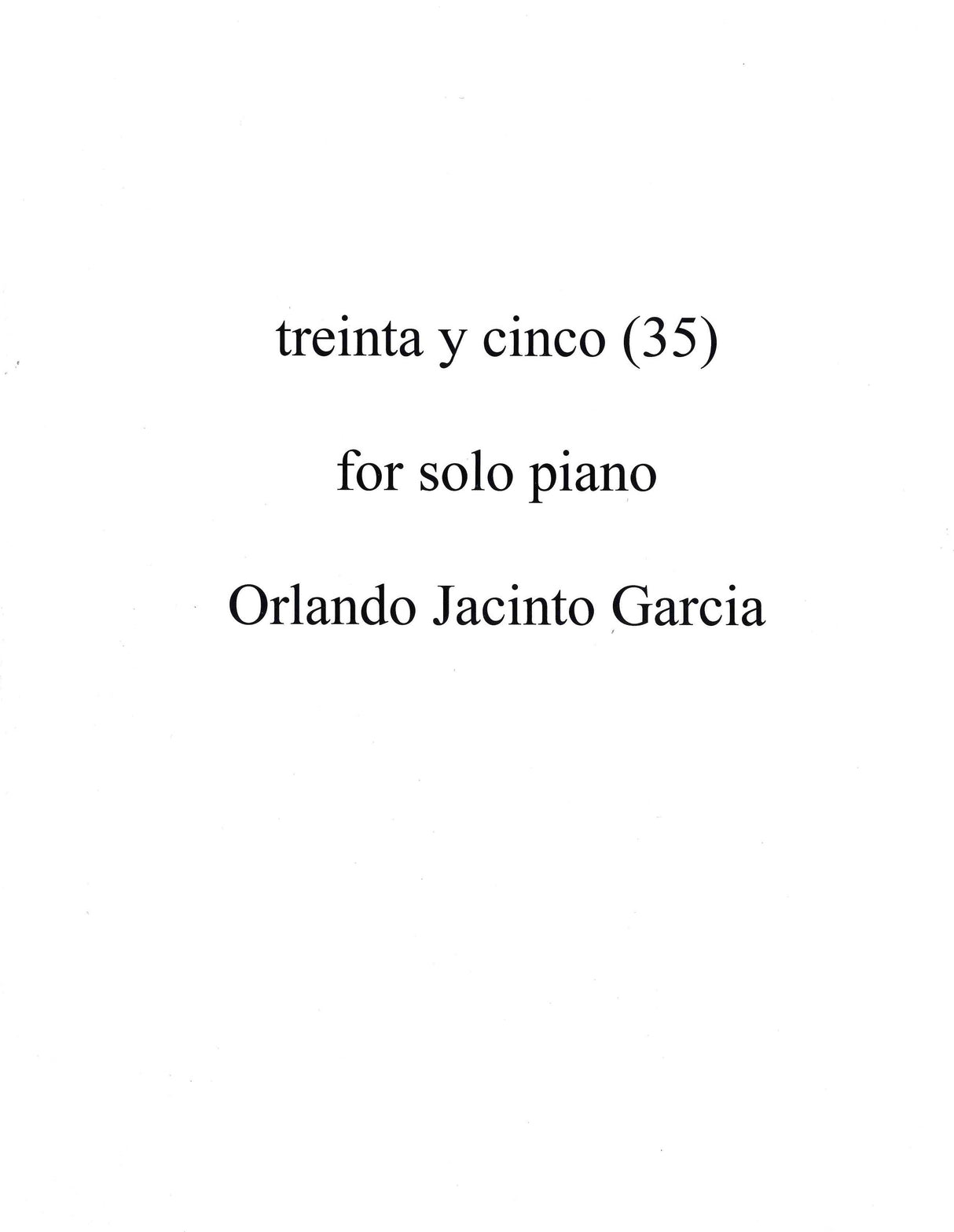 García: treinta y cinco