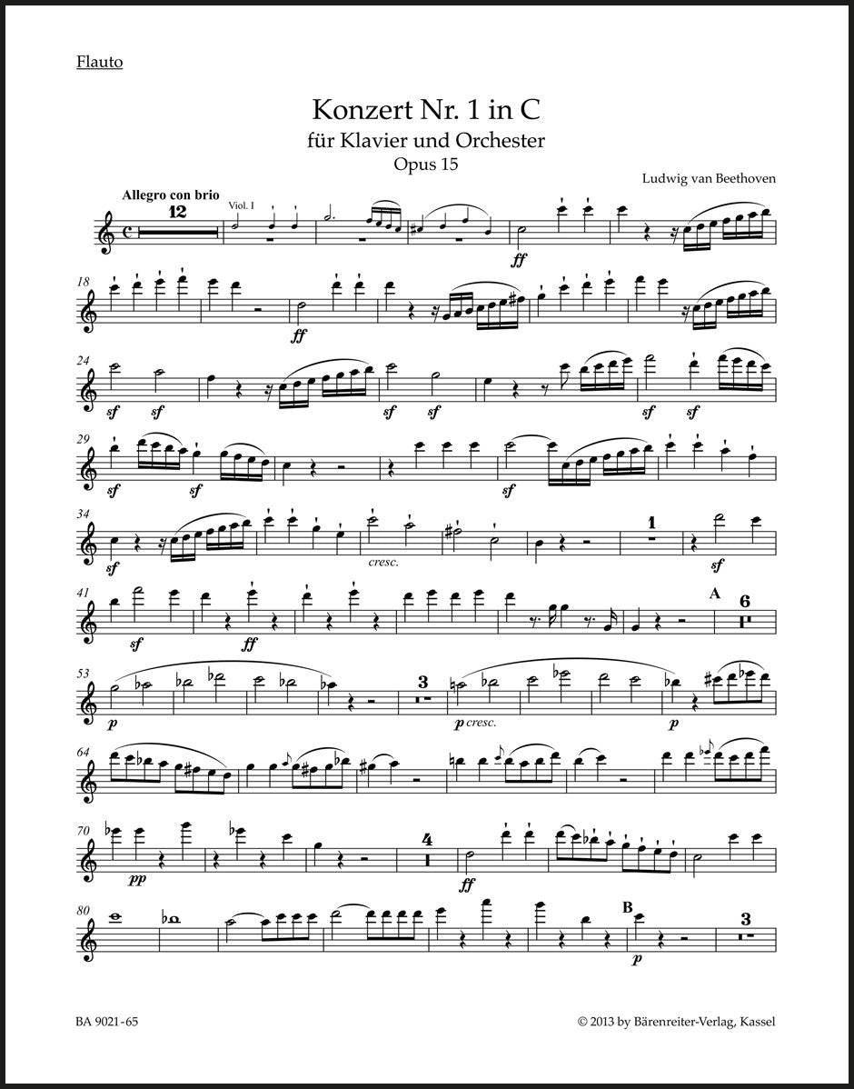 Beethoven: Piano Concerto No. 1 in C Major, Op. 15 – Ficks Music