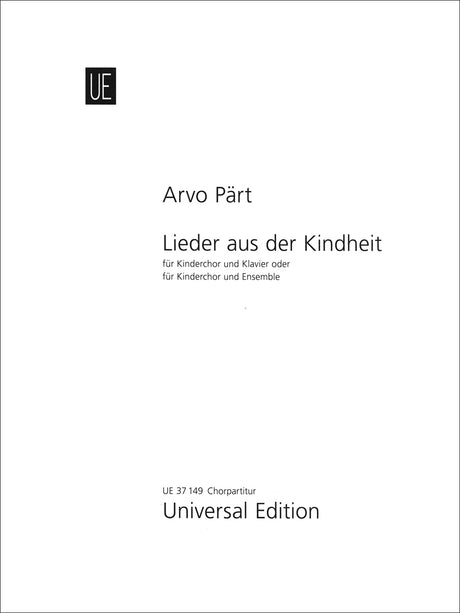 Pärt: Songs From Childhood