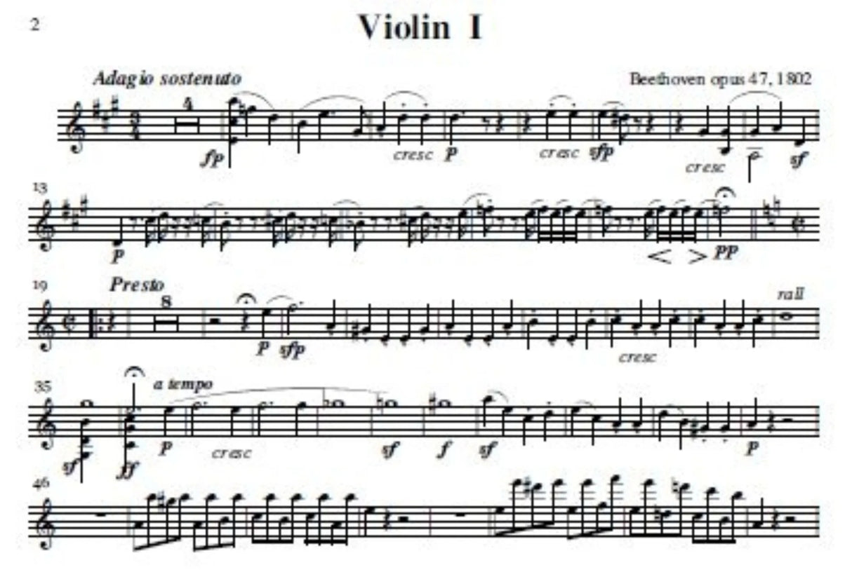 Beethoven: Sonata in A Major, Op. 47 (arr. for string quintet)