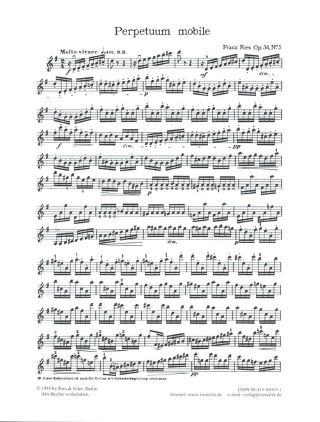 Ries: Perpetuum mobile, Op. 34, No. 5
