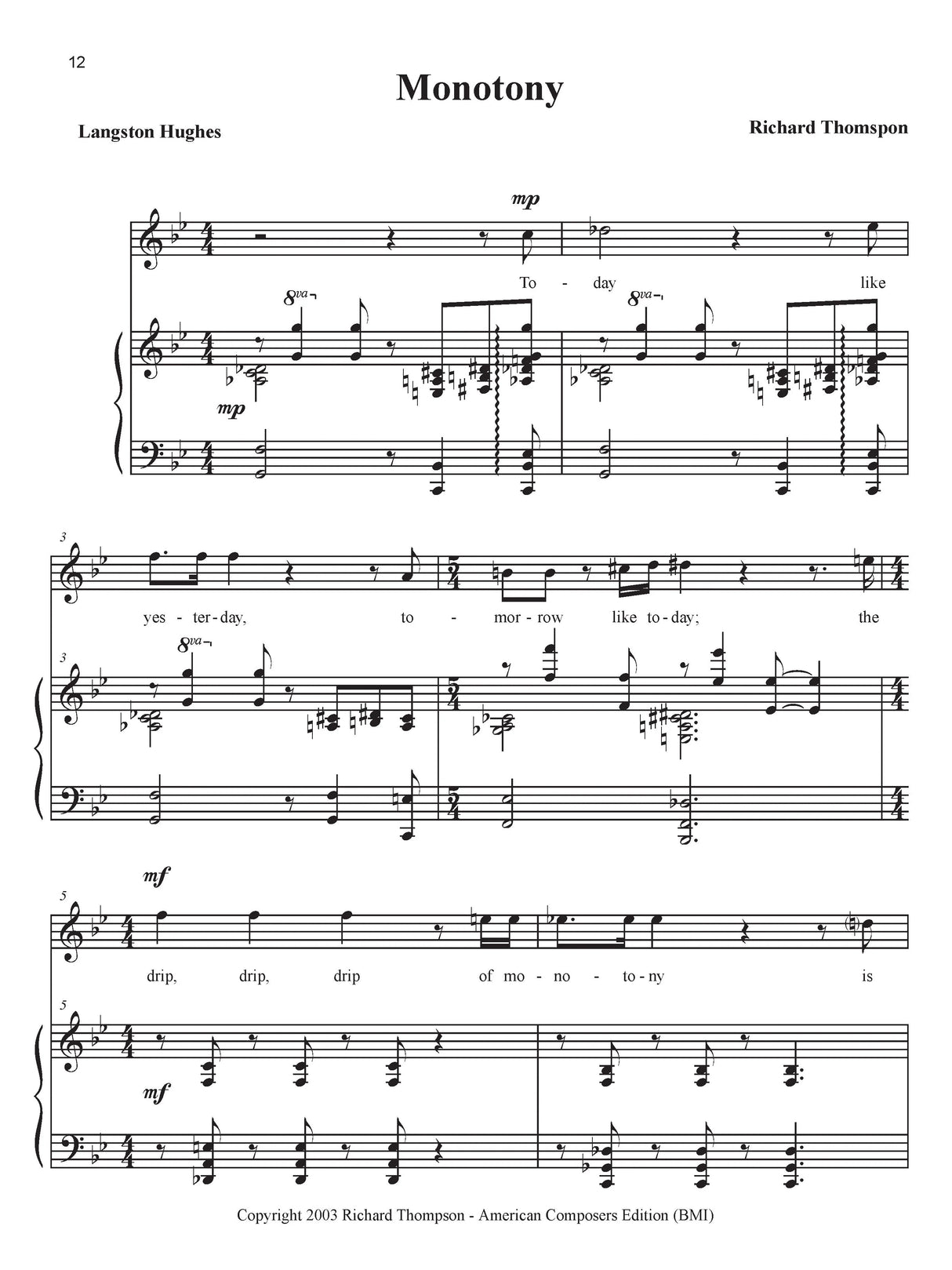 Thompson: Dream Variations