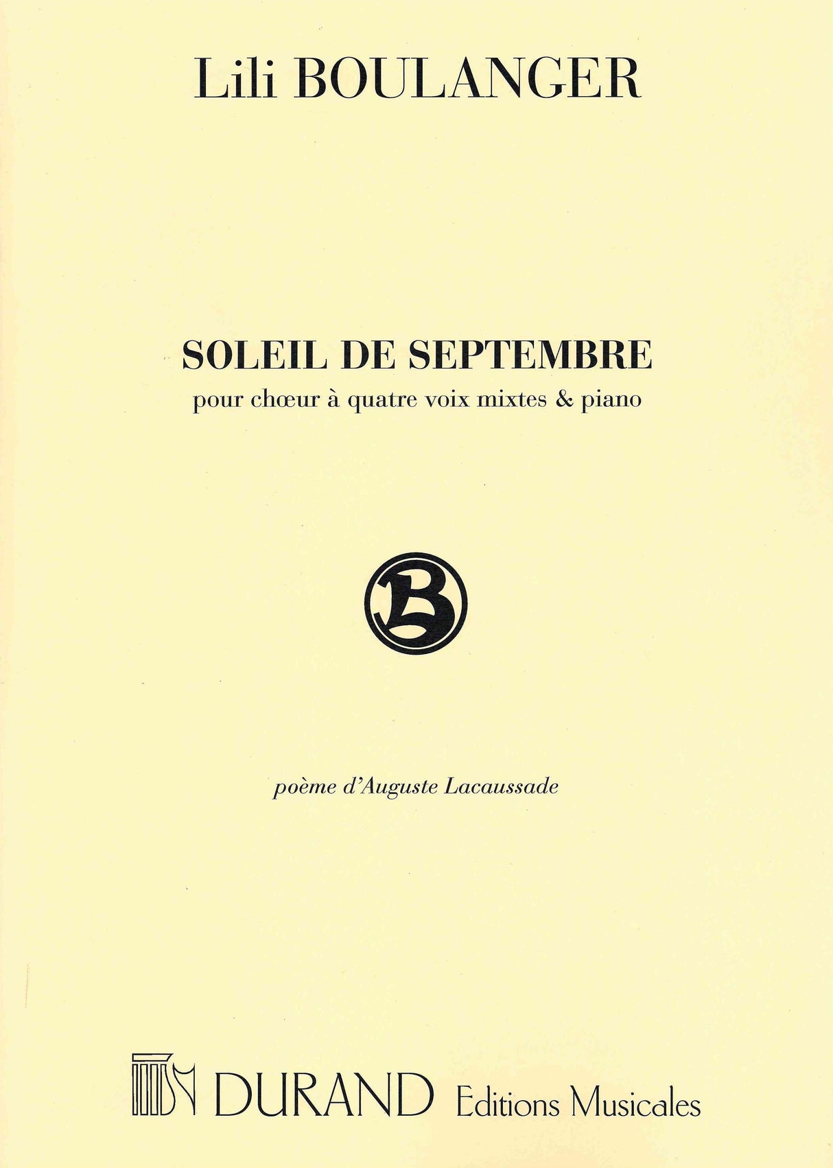 L. Boulanger: Soleils de Septembre