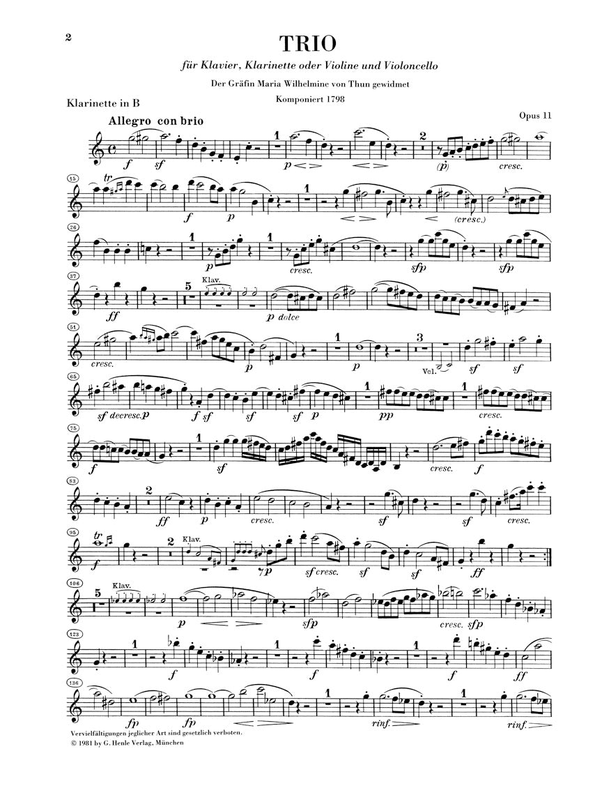 Beethoven: Clarinet Trios, Opp. 11 & 38 – Ficks Music