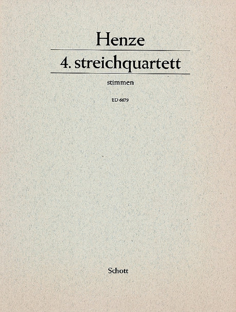 Henze: String Quartet No. 4