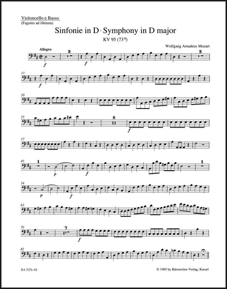 Mozart: Symphony No. 45 in D Major, K. 95 (73n)
