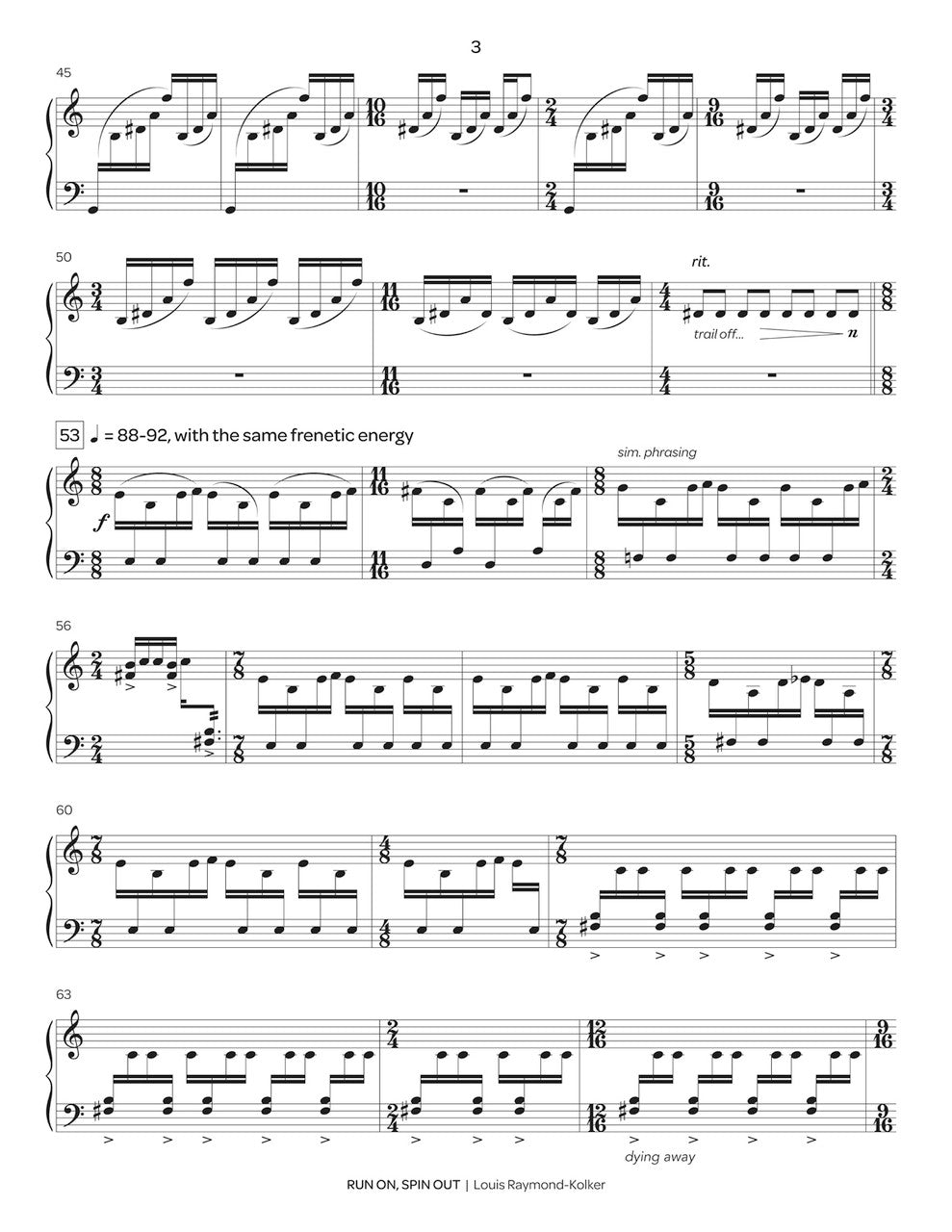 Raymond-Kolker: Run On, Spin Out