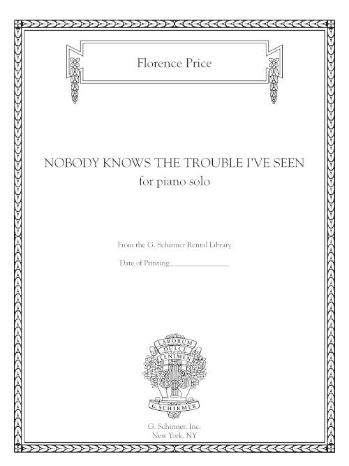 Price: Nobody Knows the Trouble I've Seen
