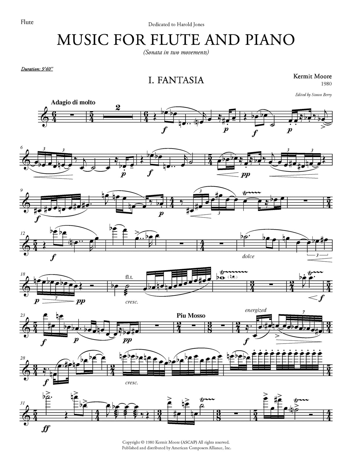 Moore: Music for Flute and Piano