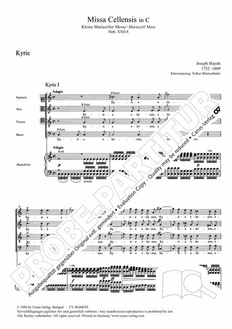 Haydn: Missa Cellensis, Hob. XXII:8