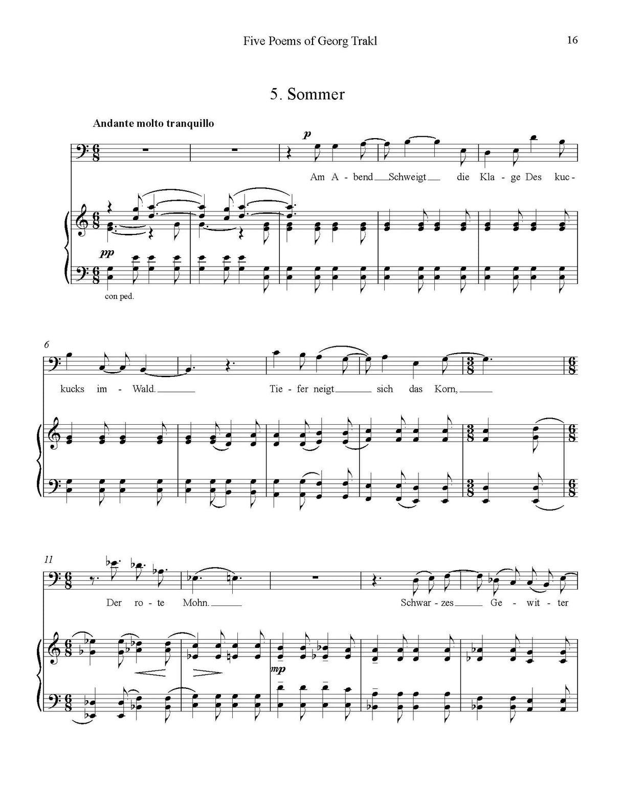 Shawn: Five Poems of Georg Trakl