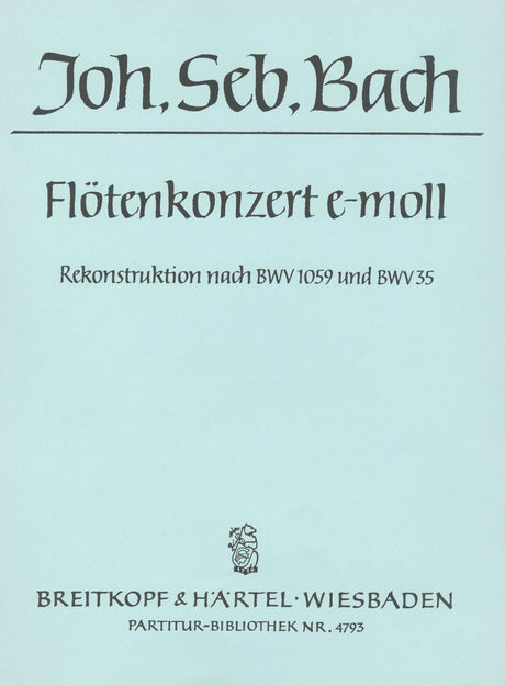 Bach: Flute Concerto in E Minor