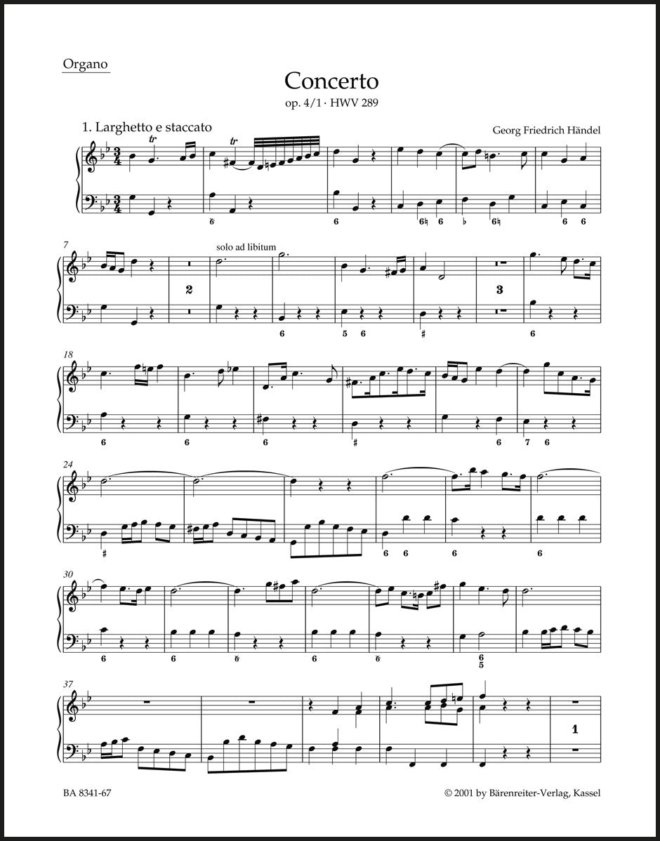 Handel: Organ Concerto in G Minor, HWV 289, Op. 4, No. 1