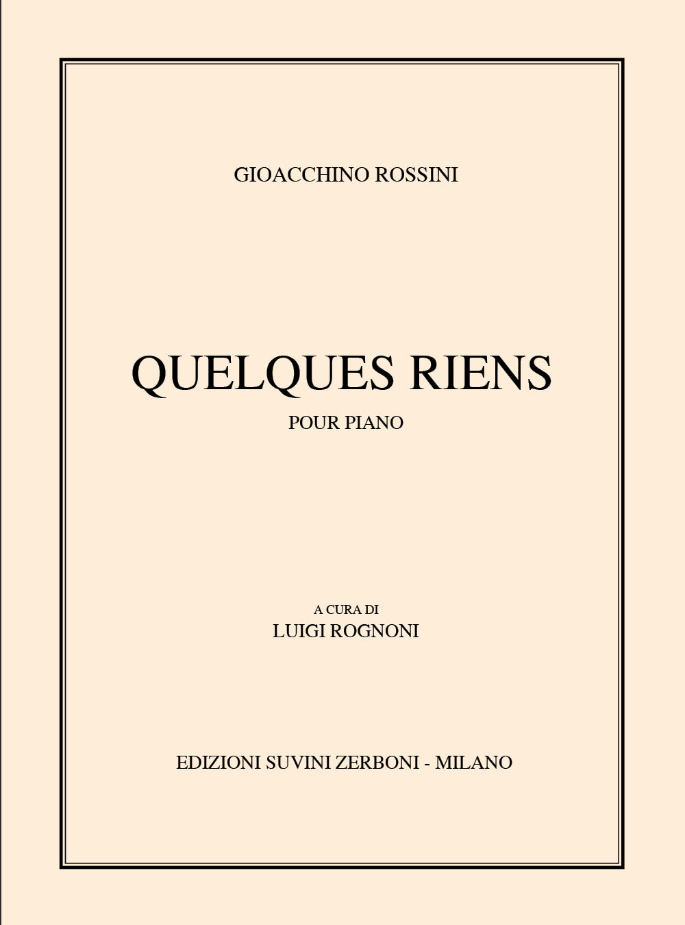 Rossini: Quelques riens pour album