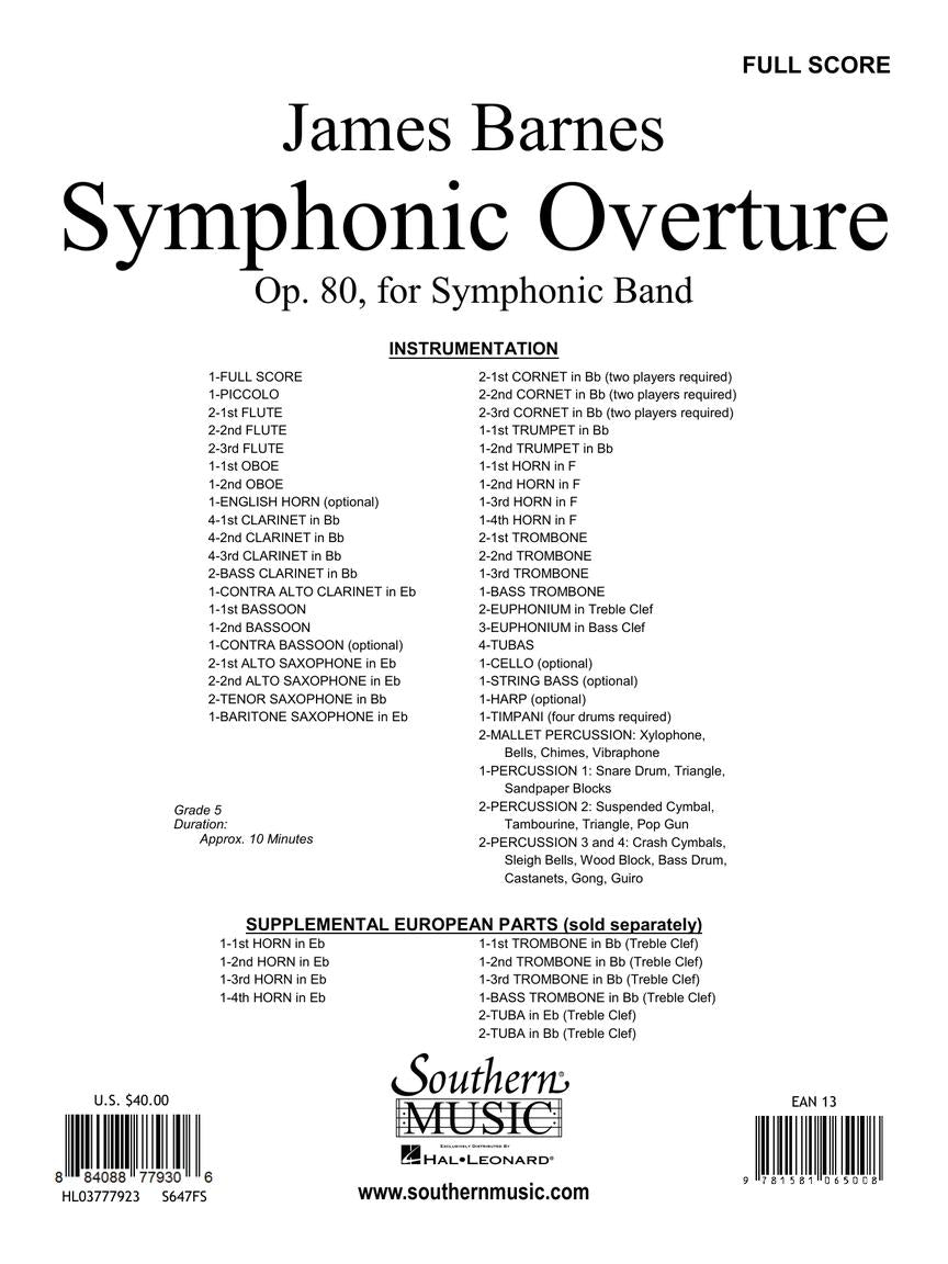 Barnes: Symphonic Overture