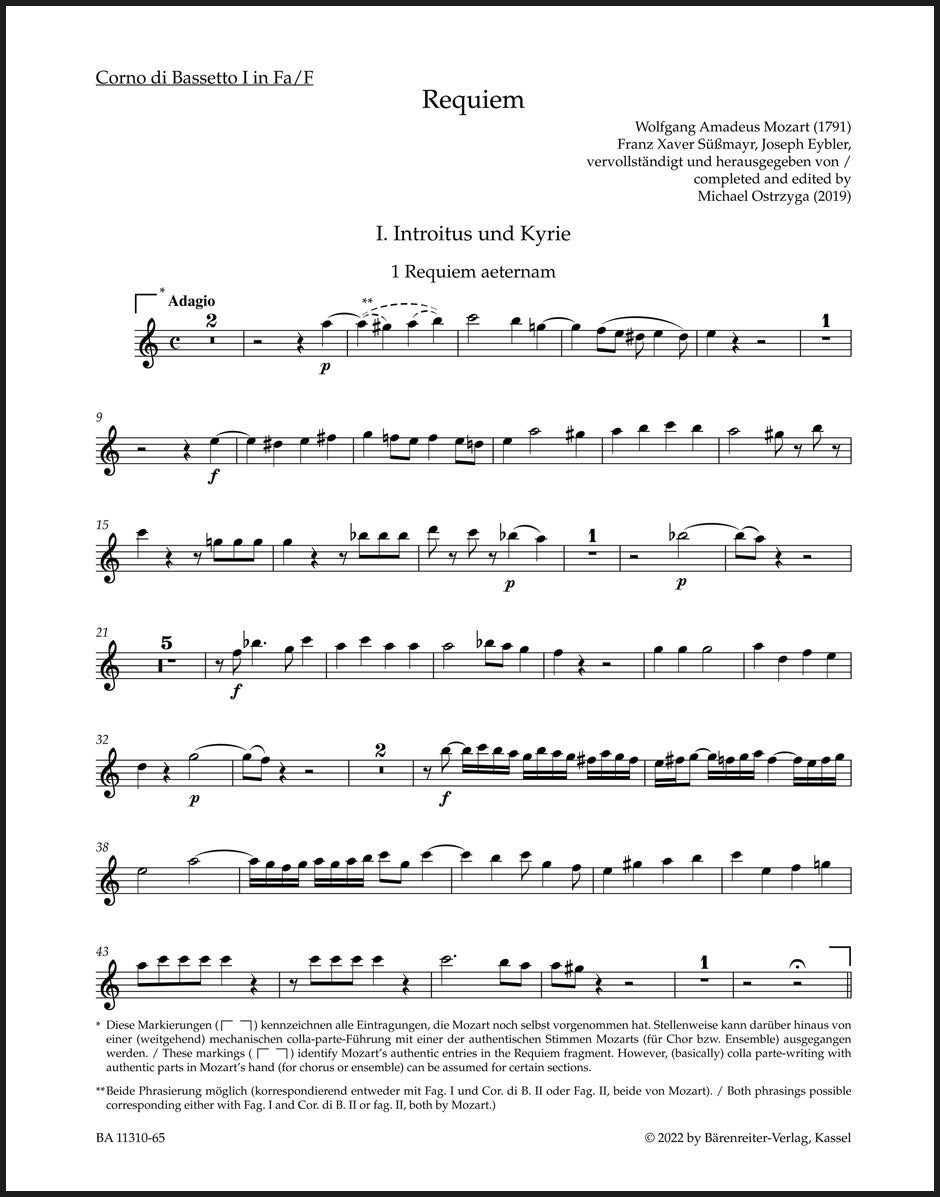 Mozart: Requiem, K. 626 (completed by Ostrzyga) – Ficks Music