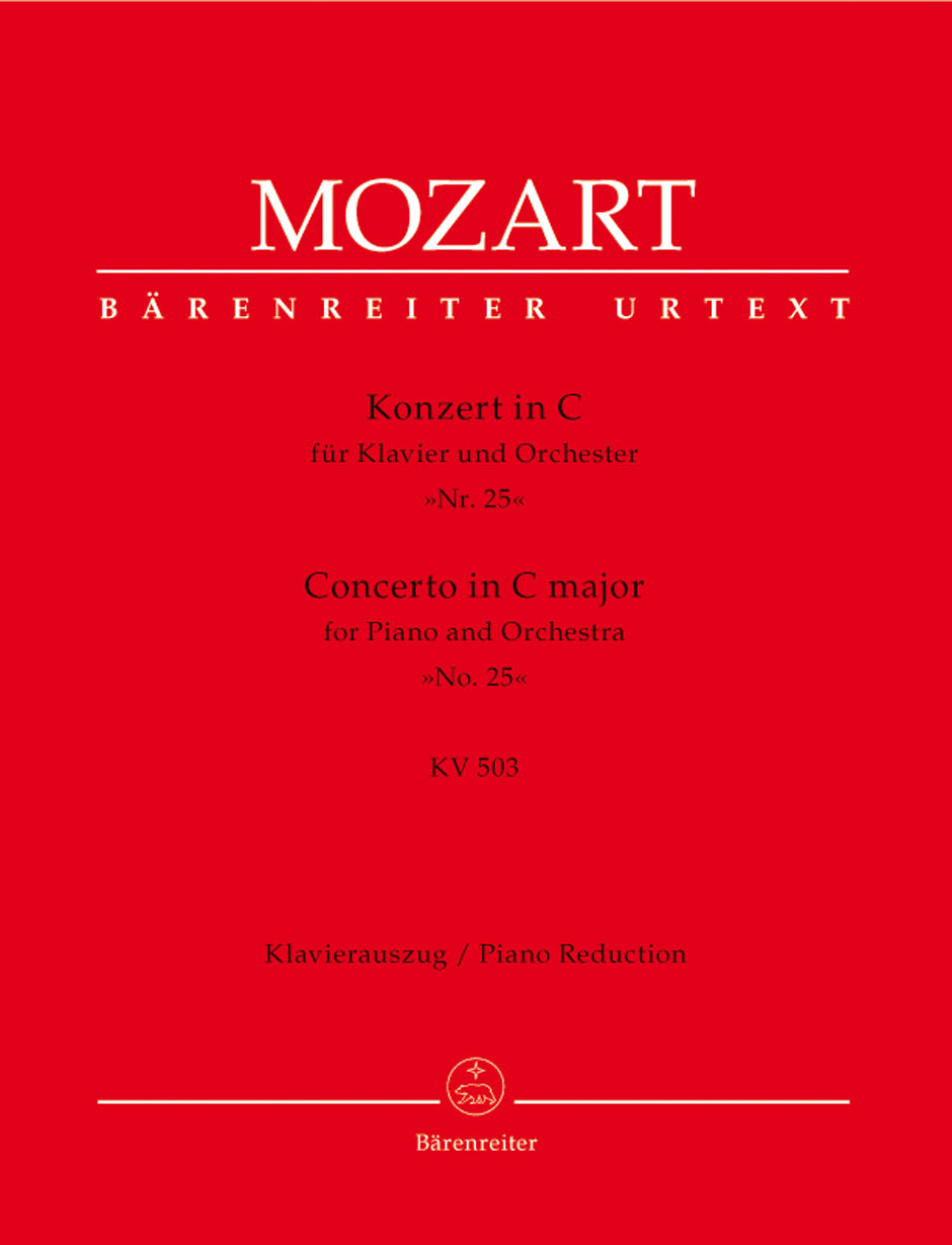 新モーツァルト全集 IX/25 Klaviersonaten Band2 Mozart: Piano Concerto No. 25 in C Major, K. 503 – Ficks Music