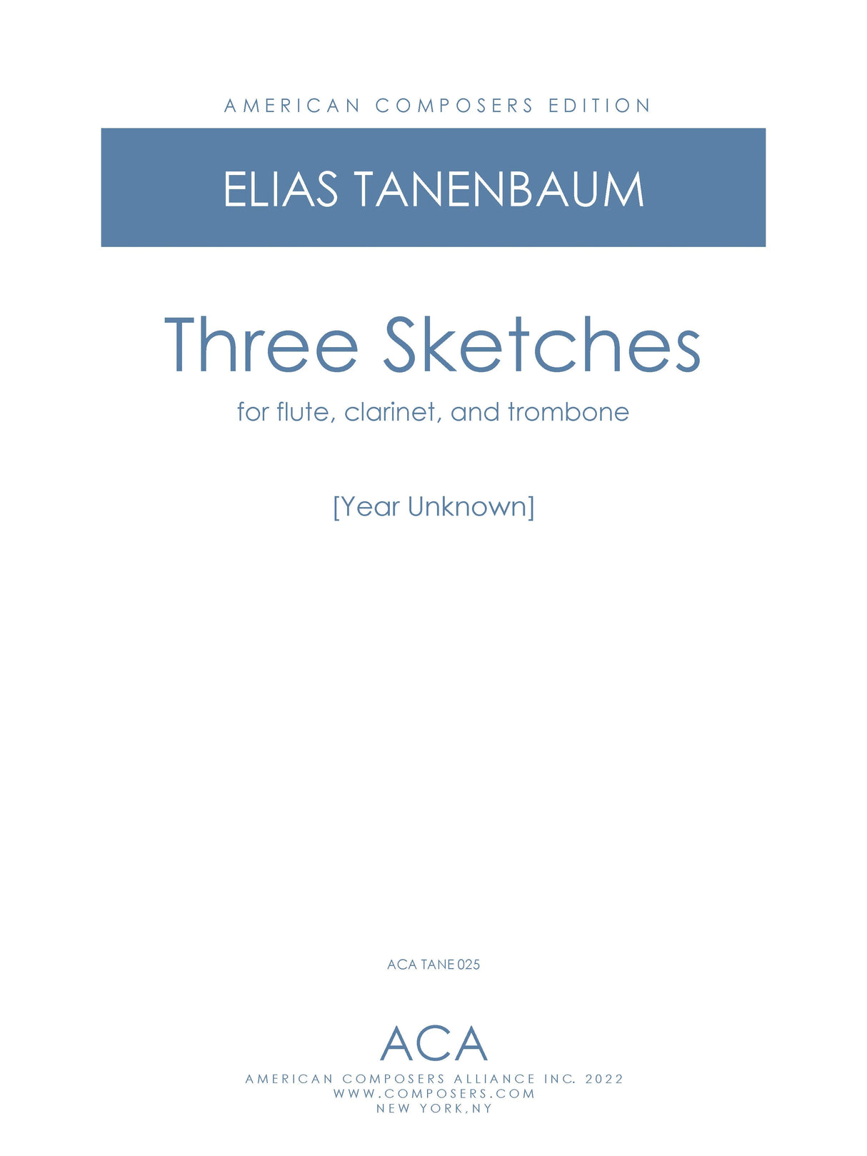 Tanenbaum: 3 Sketches