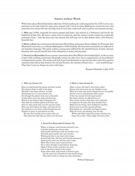 Panufnik: Sonnets without Words