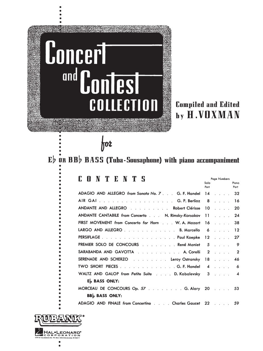 Concert and Contest Collection - Tuba (B.C.)