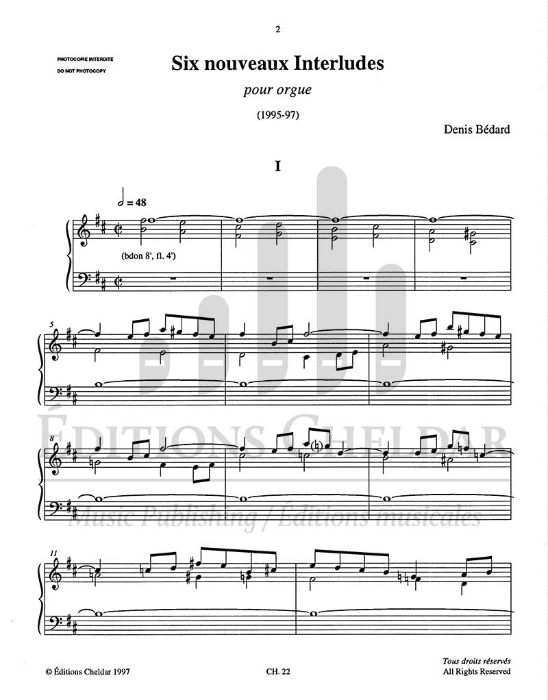 Bédard: 6 nouveaux Interludes
