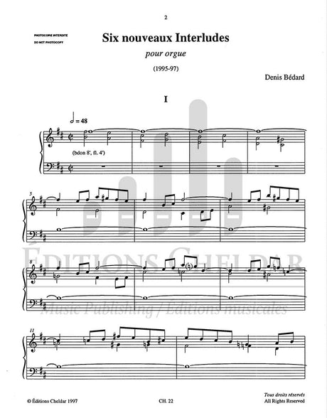 Bédard: 6 nouveaux Interludes