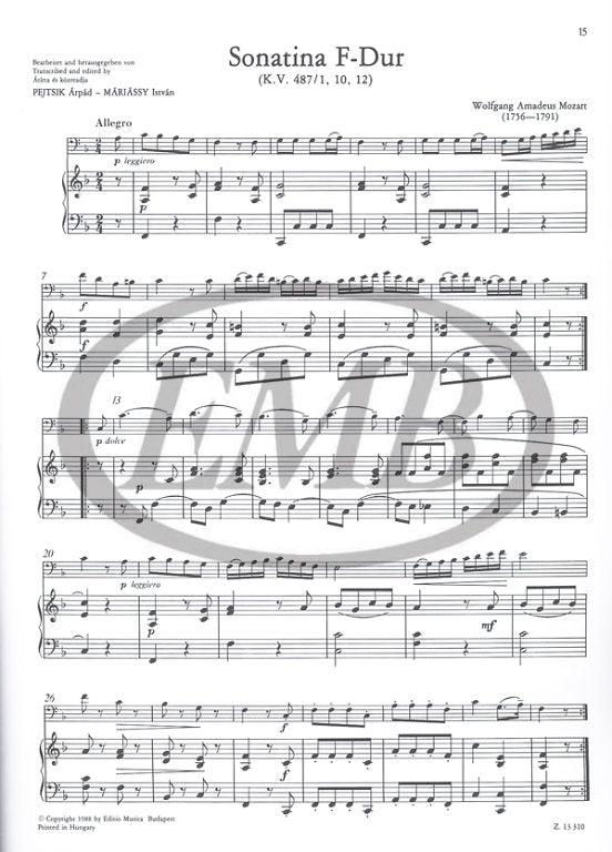 7 Sonatinas by Haydn, Mozart, Beethoven and Schubert (arr. for