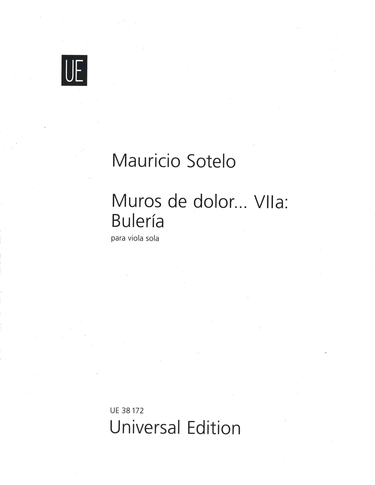 Sotelo: Muros de dolor... VIIa: Bulería