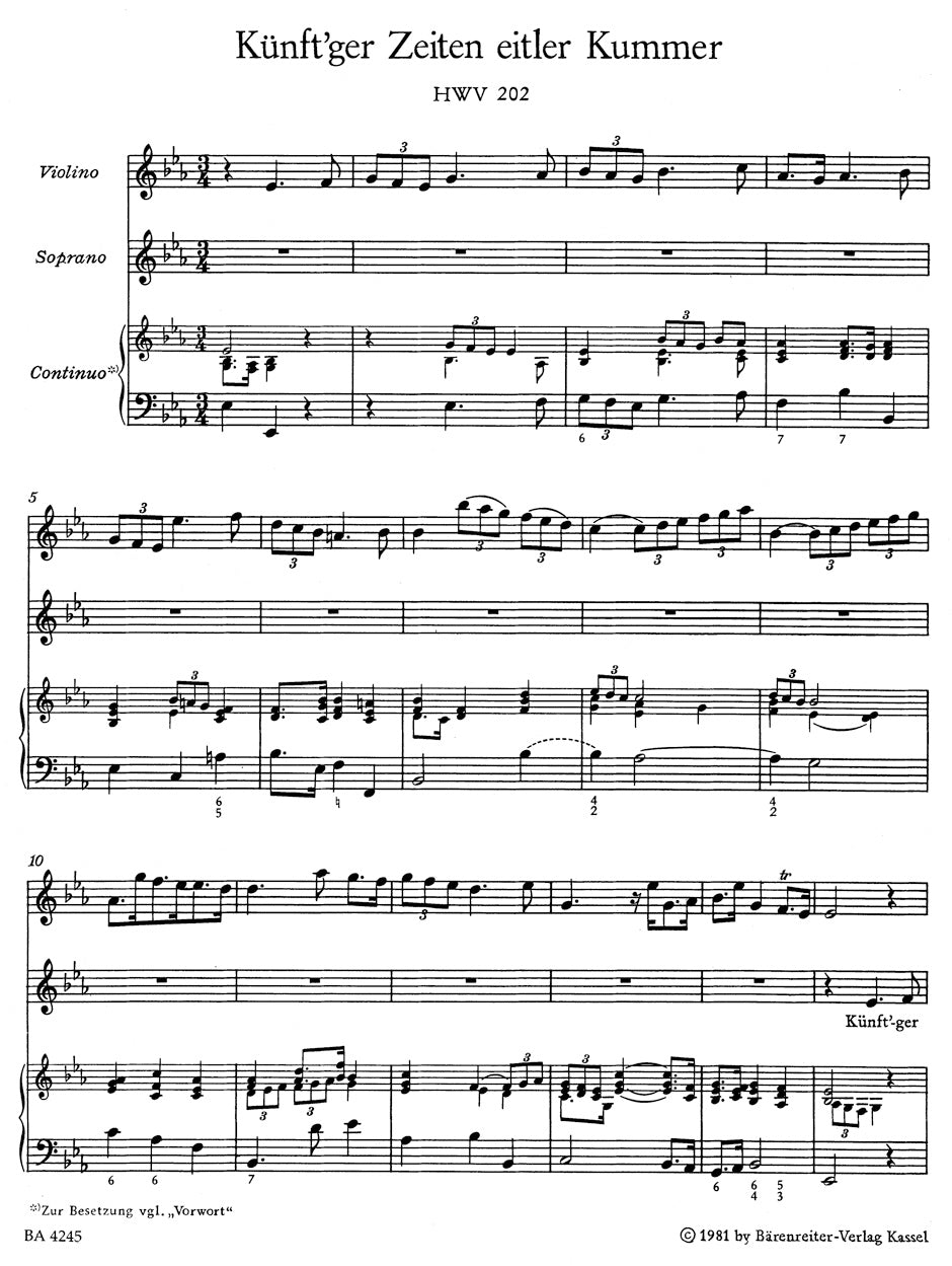 Handel: 9 German Arias, HWV 202-210 – Ficks Music