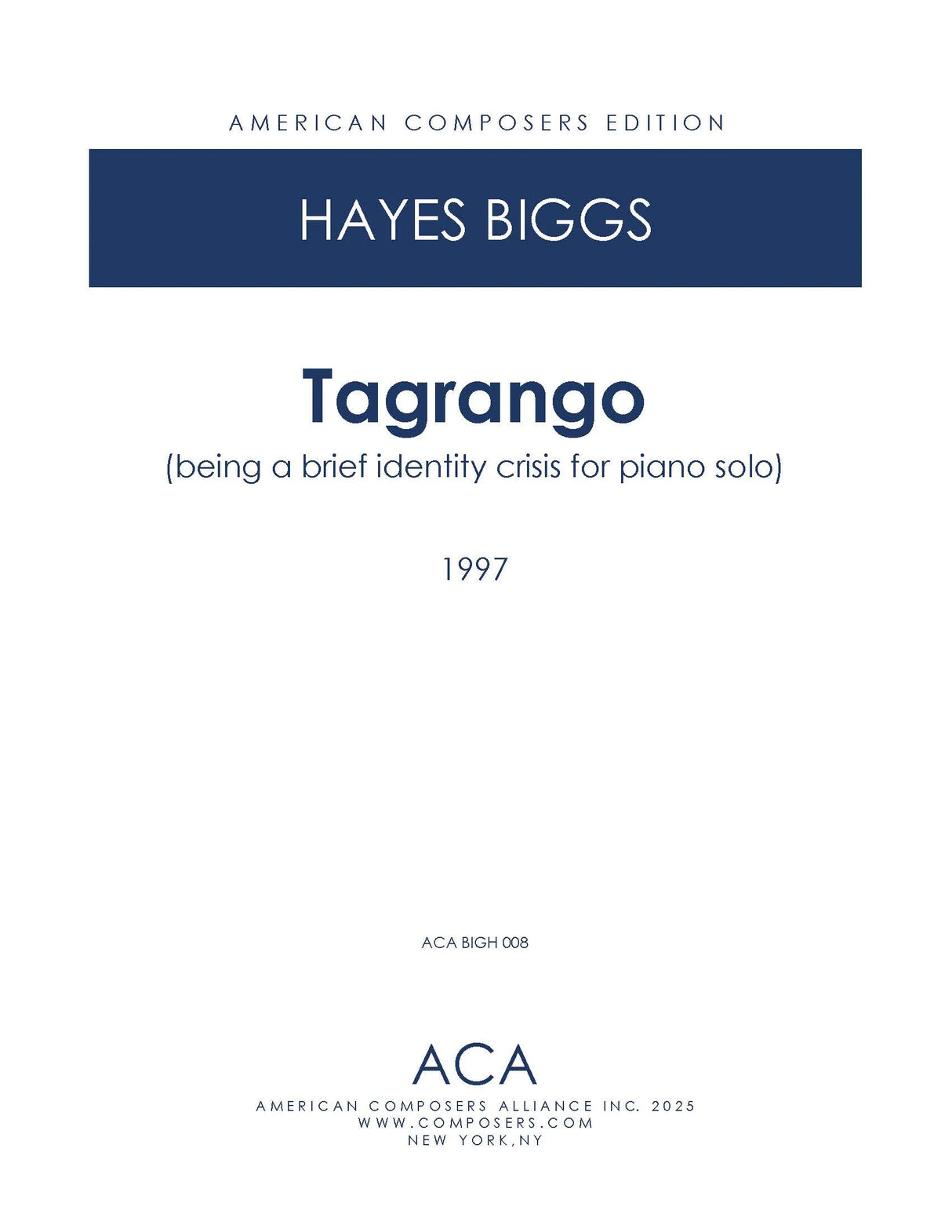 H. Biggs: Tagrango