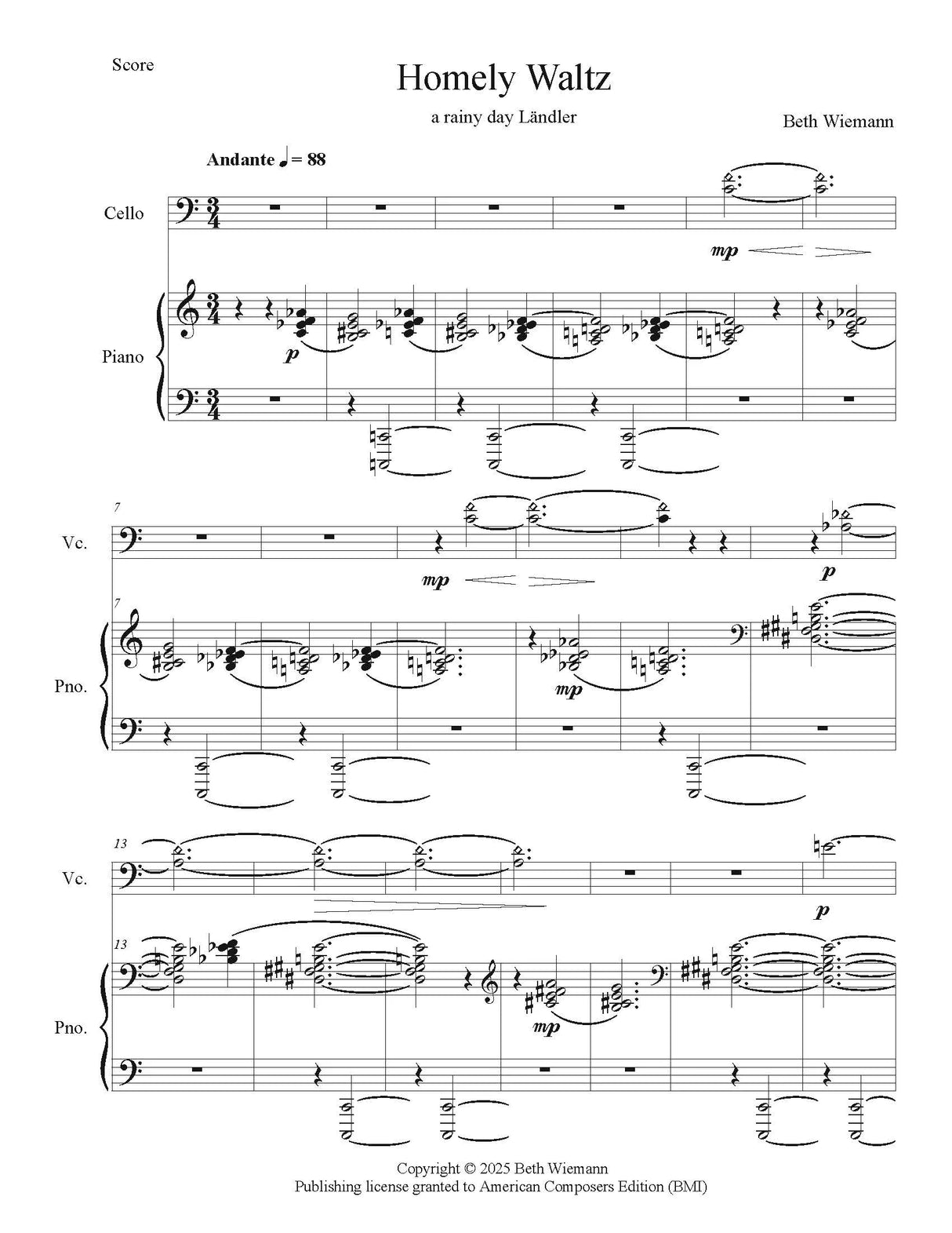 Wiemann: Homely Waltz