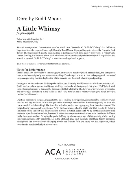 Moore: A Little Whimsy