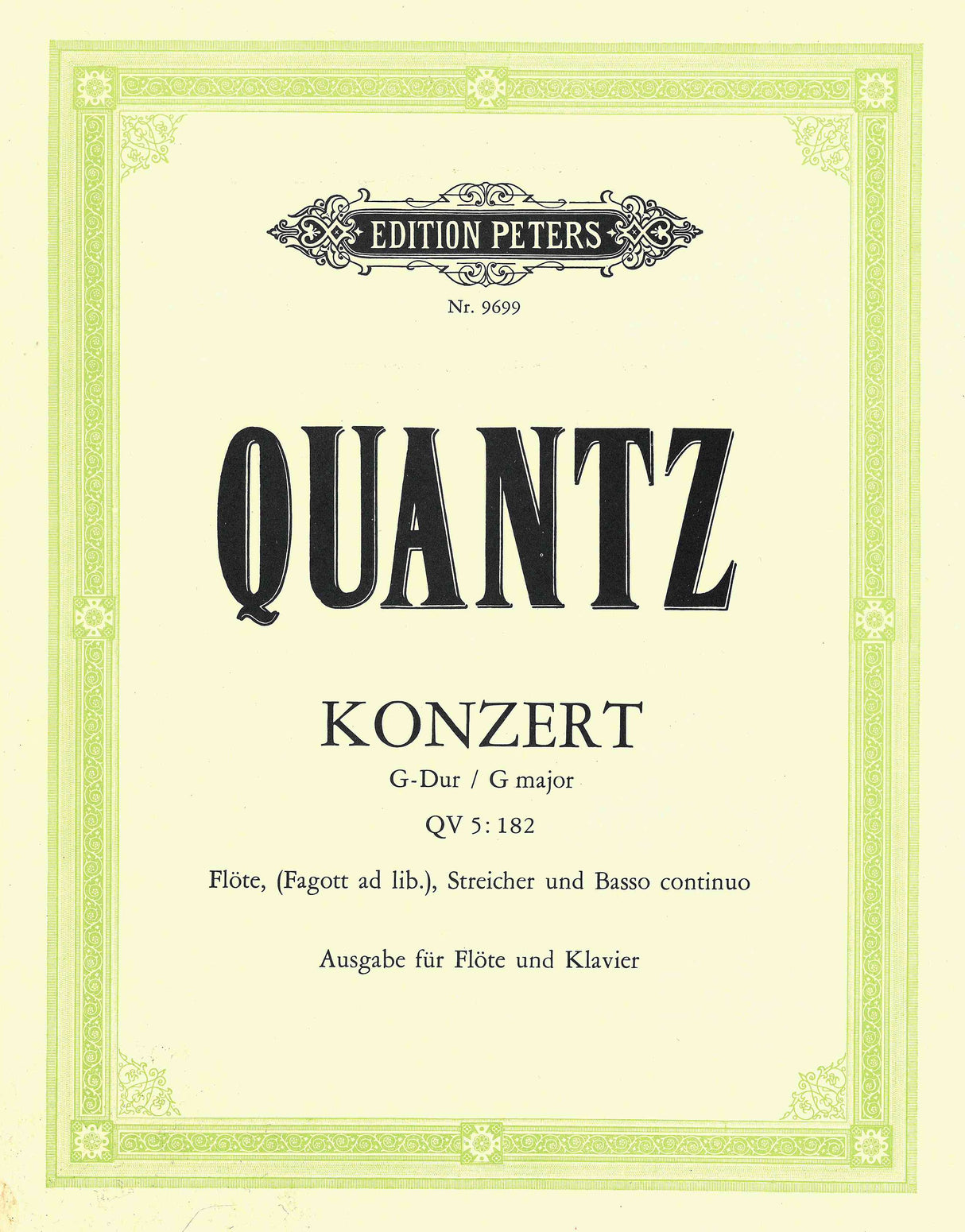 Quantz: Flute Concerto in G Major, QV 5:182