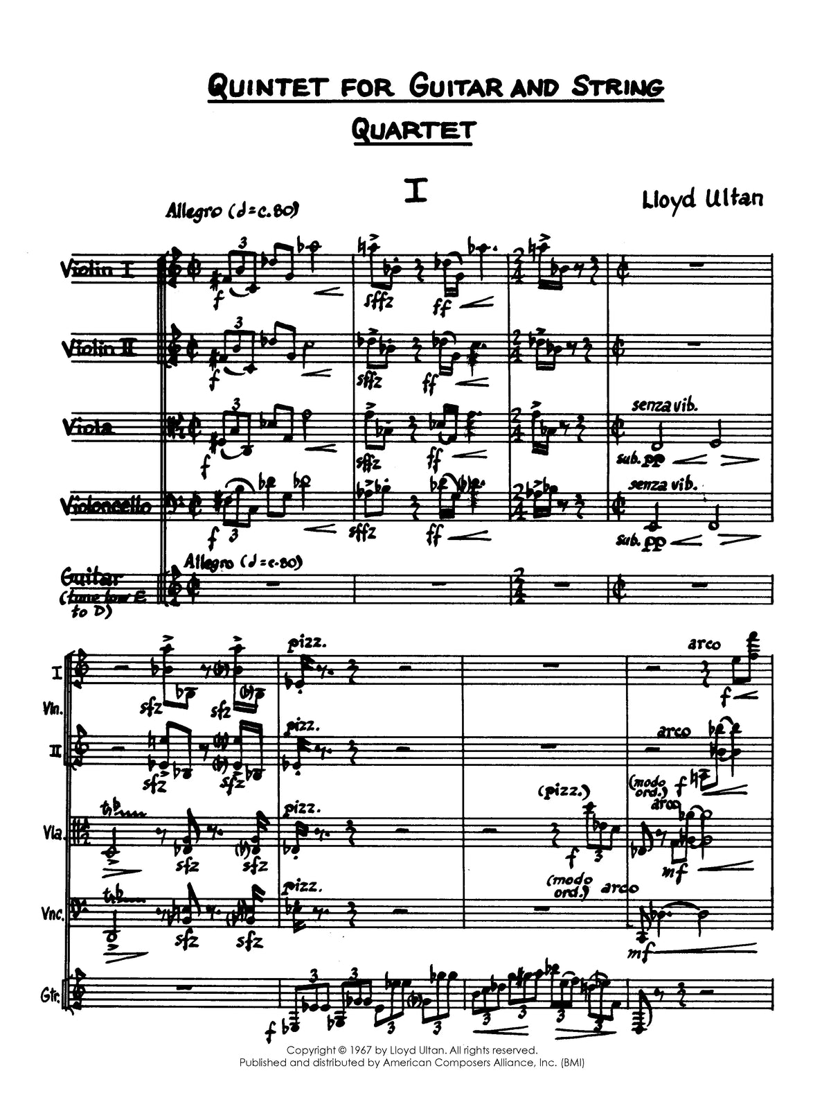 Ultan: Quintet for Guitar & Strings