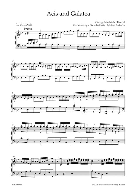 Handel: Acis and Galatea, HWV 49a