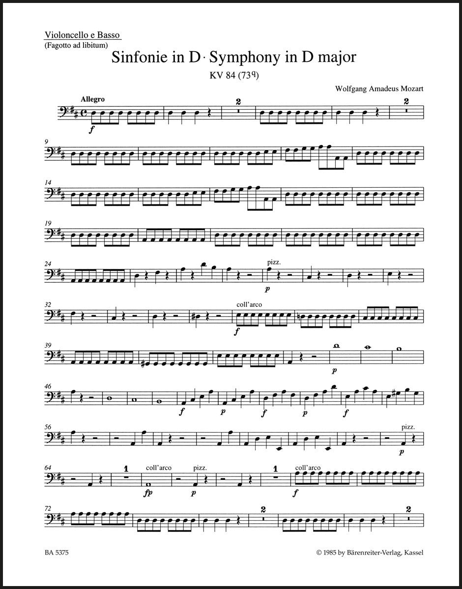 Mozart: Symphony No. 11 in D Major, K. 84 (73Q)