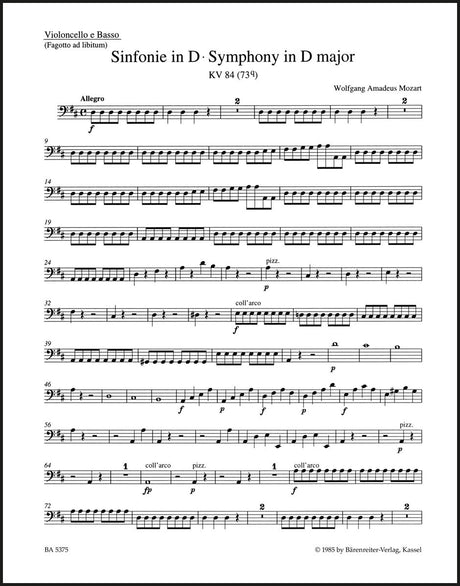 Mozart: Symphony No. 11 in D Major, K. 84 (73Q)