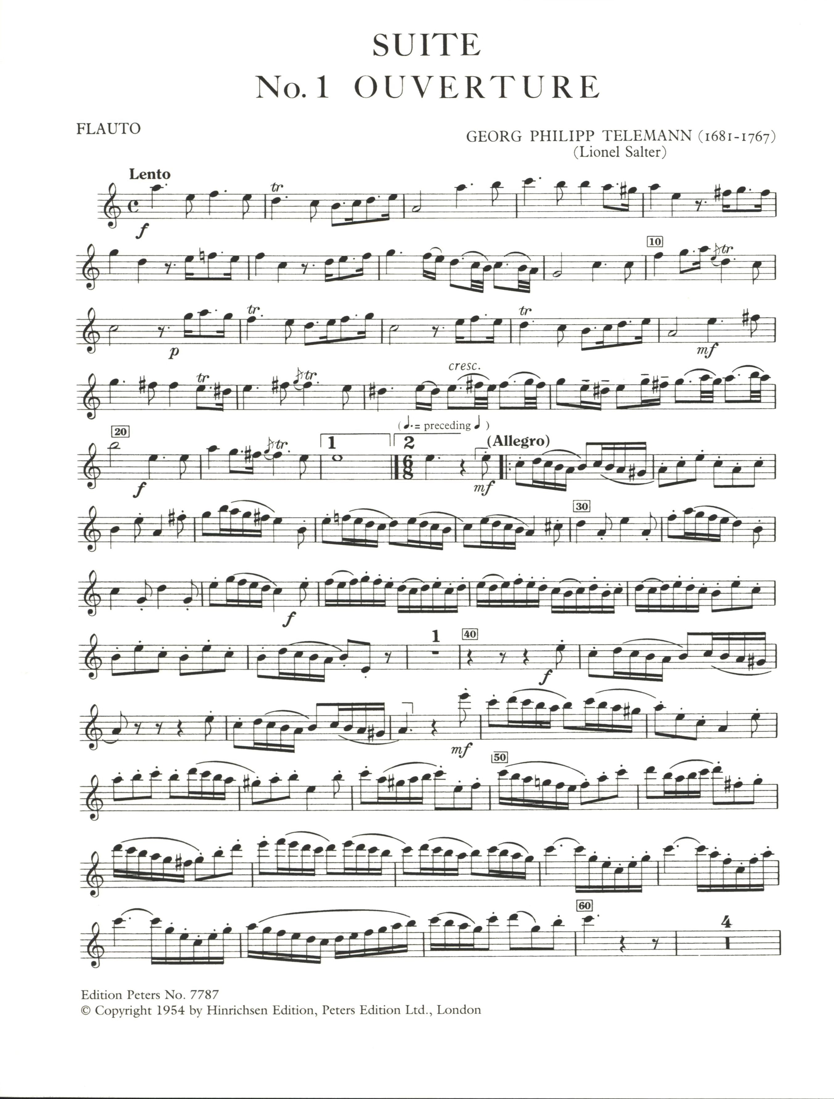 Telemann: Suite in A Minor, TWV 55:a2 – Ficks Music