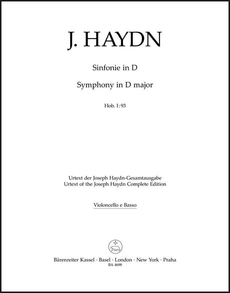 Haydn: Symphony in D Major, Hob. I:93