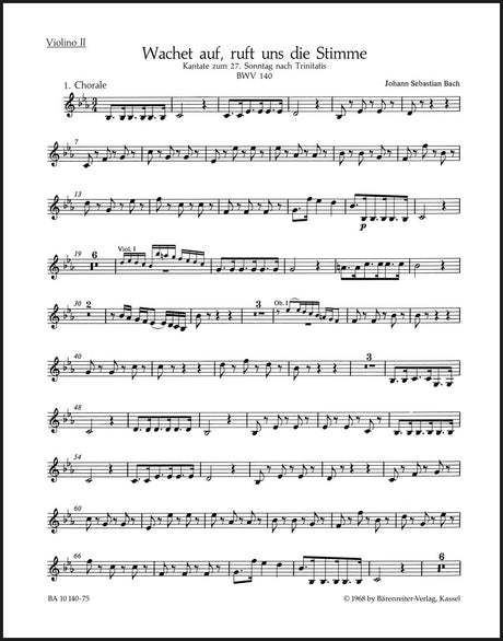 Bach: Wachet auf, ruft uns die Stimme, BWV 140