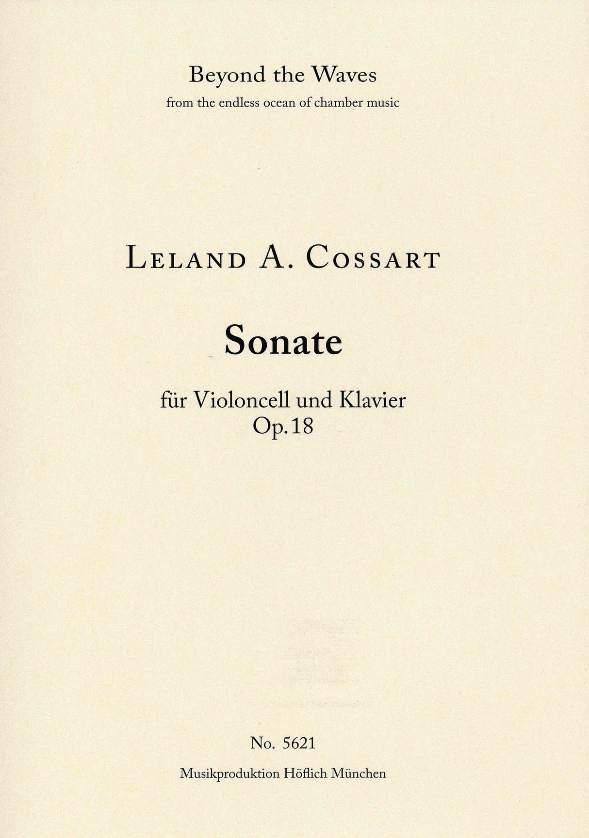Cossart: Cello Sonata, Op. 18