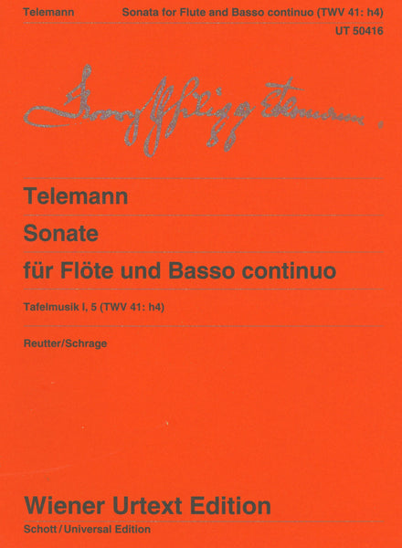 Telemann: Sonata for Flute and Basso continuo, TWV 41:h4 – Ficks Music