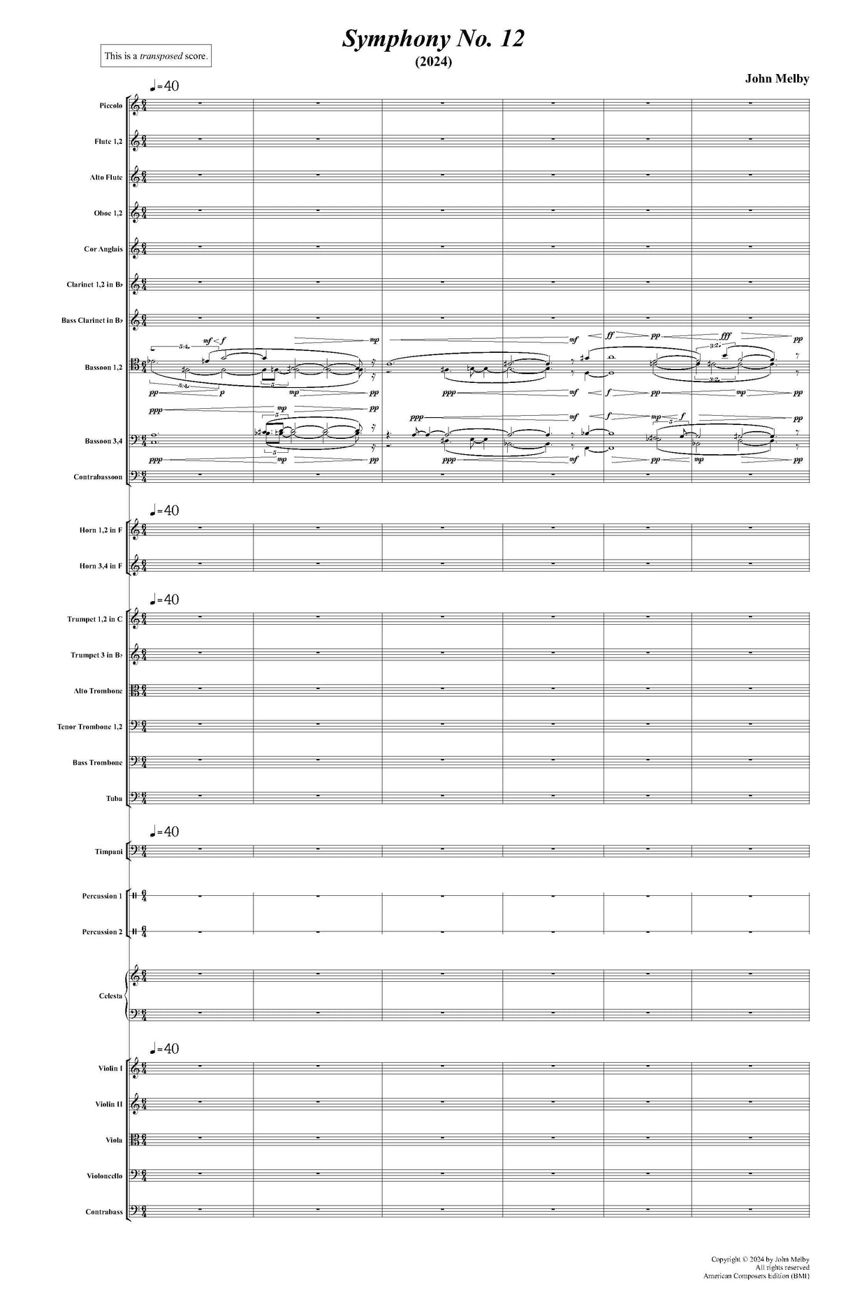 Melby: Symphony No. 12